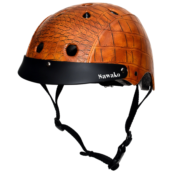 Sawako Women's Crocodile Brown Bicycle Helmet – Sawako: Bike Helmets: Cycle in Style