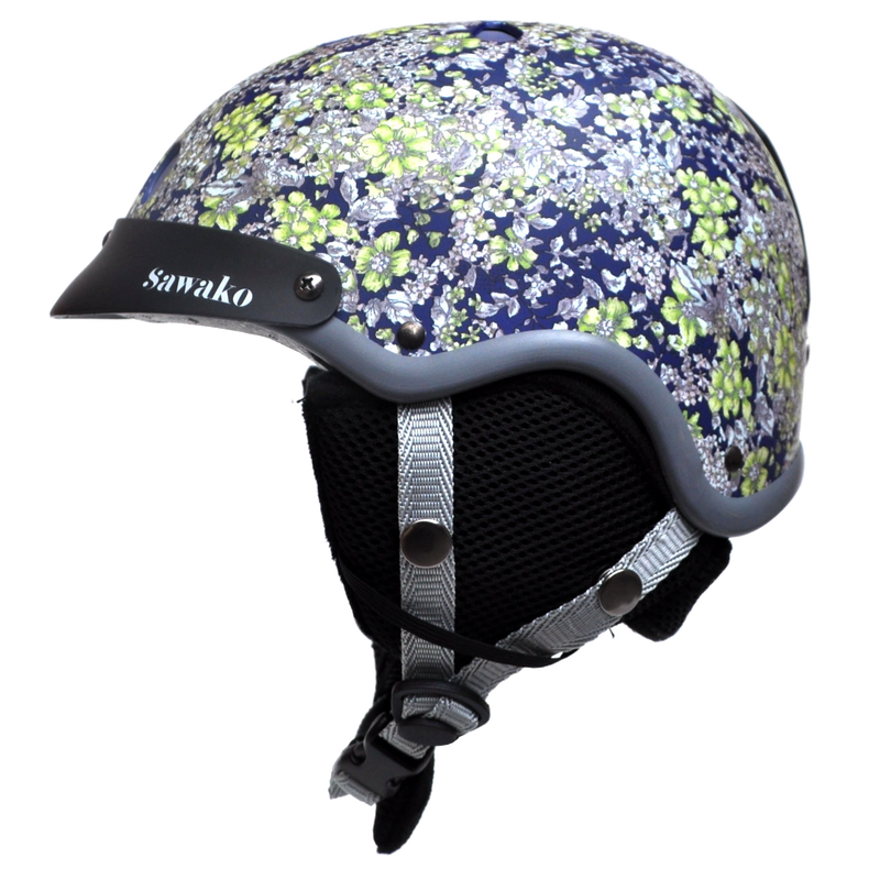 Floral Midnight Blue Ski - Sawako: The stylish helmets