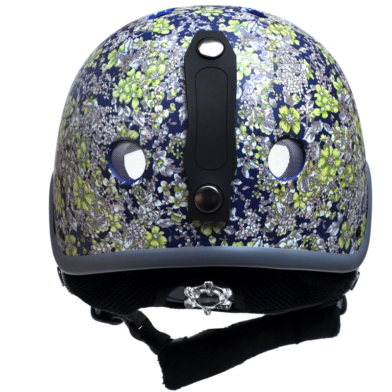 Floral Midnight Blue Ski - Sawako: The stylish helmets