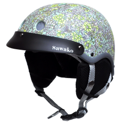 Floral Green Ski - Sawako: The stylish helmets