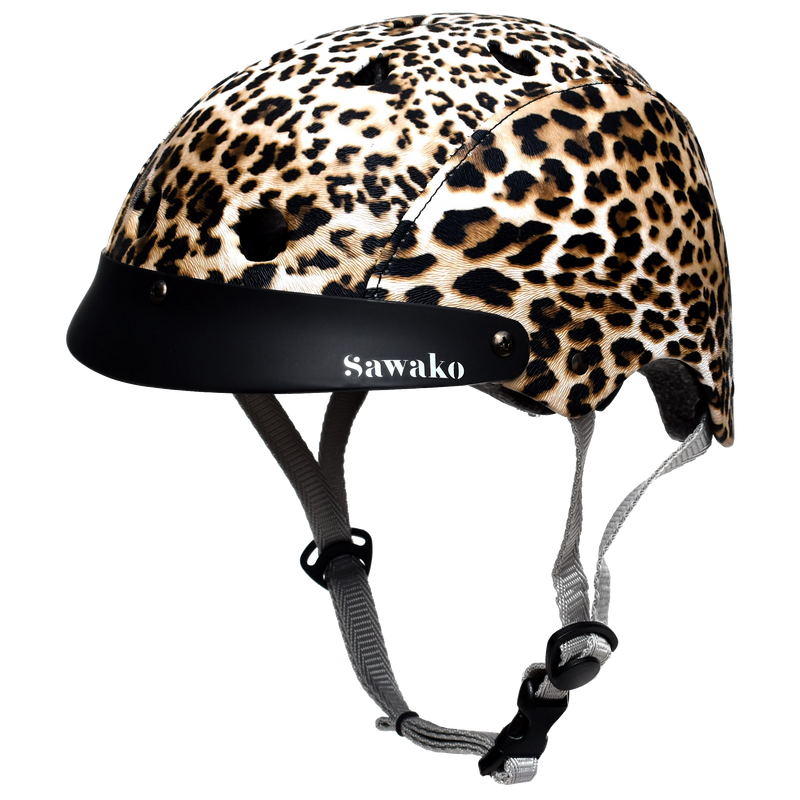 Leopard print bike helmet deals